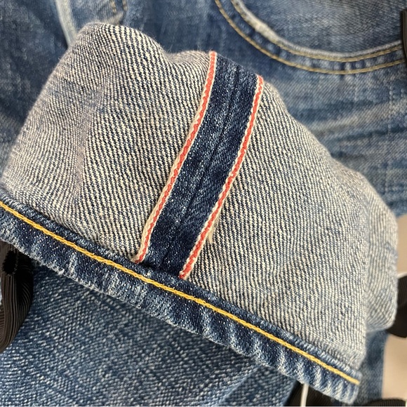 Tu Es Mon Tresor Japan Selvedge Denim Button Fly Bow Jeans - Picture 8 of 13
